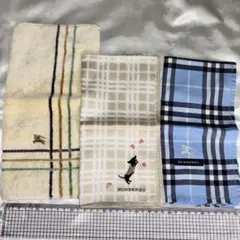 BURBERRY チェック柄ハンカチ 3枚セット