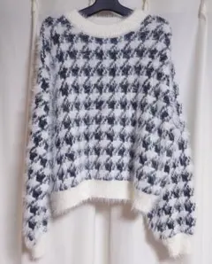 efforia チェック柄 長袖ニット L