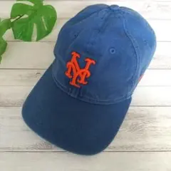 【ニューヨーク・メッツ】NEW ERA　ベースボールキャップ　刺繍ロゴ　ブルー