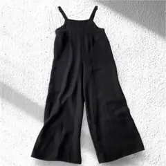【ジーユー】サロペット ワイドパンツ ウエスト後ろゴム 肩紐調整可能 S