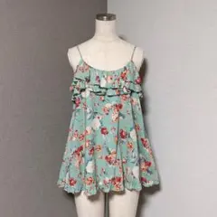 ミッシュマッシュ 花柄 フリル キャミソール　チュニックのサムネイル