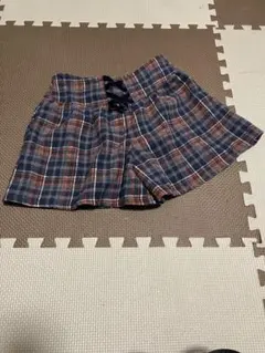 チェック柄ハーフパンツ
