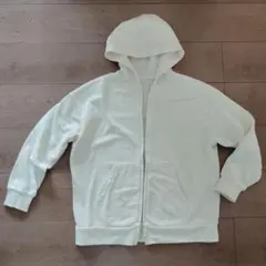 美品　GU　150 パーカー　オフホワイト
