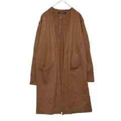 新品　J-store 長袖ニットカーディガン　ブラウン【M】　レディース