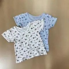 恐竜柄　半袖肌着　110cm 2枚セット