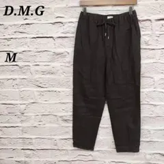 ディーエムジー✩M リネン100%イージーパンツ ウエストゴム＆紐 楽ちんパンツ