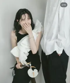 【最終値下げ】付けフリル（黒ワンピース付き）　ウェディング　ブライダル