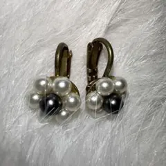 パール フラワーデザイン イヤリング