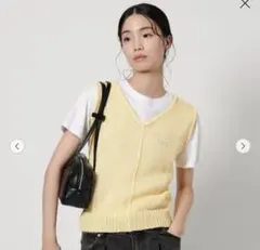 BEAUTY&YOUTH コットン Vネック ノースリーブニットのサムネイル