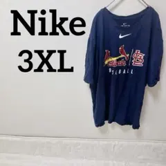 美品★Nike 【3XL】　Tシャツ　プリント柄　春服　夏服　ネイビー　半袖