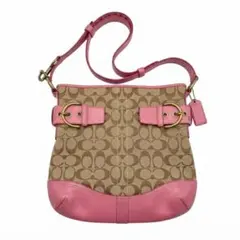 ✨美品✨コーチ　ショルダーバッグ シグネチャー ソーホー　ピンク　Y2K COACH ソーホー ワンショルダーバッグ シグネチャー ピンク Y2K - メルカリ