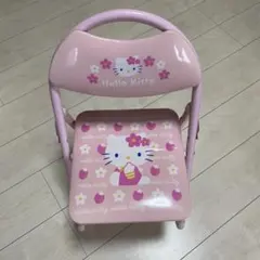 希少　Hello Kitty 折りたたみスツール ピンクのサムネイル