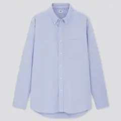 UNIQLOユニクロ/オックスフォードシャツボタンダウンシャツ ブルー