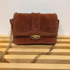 H&M　牛革スウェードミニショルダーバッグ