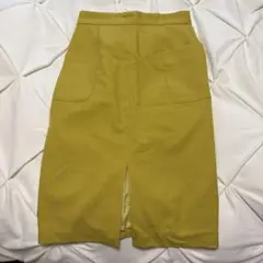 イエロー タイトスカート スリット入りのサムネイル