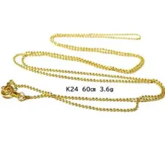 K24 純金 ボールチェーンネックレス 60cm 3.6g（刻印あり） - メルカリ