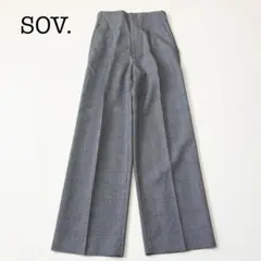 【新品タグ付き／定価35,200円】Sov. ウールハイウエスト ワイドパンツ