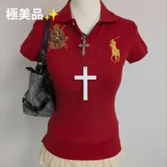 ラルフローレン ポロシャツ ビッグポニー 　y2k 平成　ギャル　ピチ　刺繍