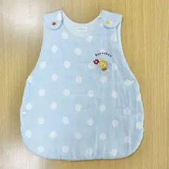 妖精の森　ガーゼ　スリーパー　ミツバチ　水色　ドット　50〜80