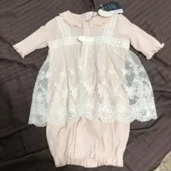 【新品】バースデイ　50-60 2WAYオール 女の子　新生児