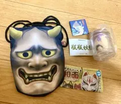 妖怪ものガチャアイテムとバッヂセット