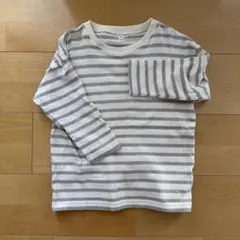 ストライプ 長袖カットソー 100