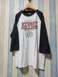 USA製 STUSSY ステューシー ラグラン5〜6分丈 Tシャツ L usedのサムネイル