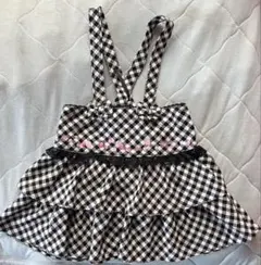 メゾピアノ ギンガムチェック 刺繍入 ワンピース 100