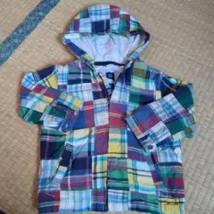 baby GAP チェック柄フード付きジャケット 100