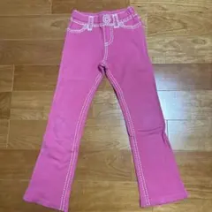 ミキハウス　ホットビスケット　ピンク立体的ズボン