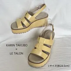 【美品】ルタロン×田久保夏鈴 コラボ 厚底 グルカサンダル イエロー Lのサムネイル