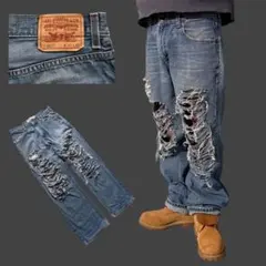 00s Levi’s 569 ルーズストレート デストロイド バギーデニム
