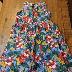 【お値下げ!!】花柄　ノースリーブワンピース 150　オーシャンアンドグラウンドのサムネイル