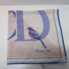 ChristianDior ディオール スカーフ ストライプ 鳥柄
