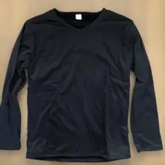メンズ　黒 Vネック 長袖シャツ　肌着　裏起毛　ブラック　L 新品未使用！