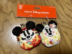 ディズニー　コインケース　ミッキー　ミニー　正月　だるま　キーホルダー　和柄