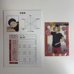 ハイキュー!! 体力測定フェア 孤爪研磨 福永招平 特典 クリカ