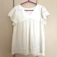 SLOBE IENA コットンチュニック ブラウス ホワイト