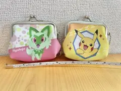 ポケットモンスター　ニャオハ　ピカチュウ　がま口ポーチ