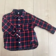 チェック柄長袖シャツ 90