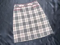 タグ付 BURBERRY BLUE LABEL チェック柄スカート ベージュ38