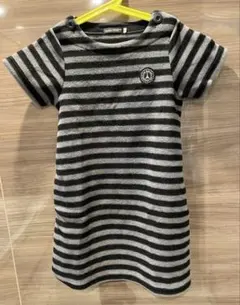 【美品】BeBe べべ　ワンピース　女の子　フリース　半袖　厚手　130cm