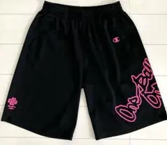 Champion バスケットボールパンツ ブラック ×ピンク　XOのサムネイル
