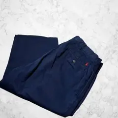 90s ポロラルフローレン ETHAN PANT 2タック チノ 紺 34