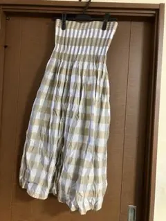 CLOCHE ストライプ柄 リバーシブルロングスカート サイズ02
