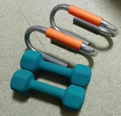 ダンベル 3kg × 2個 + プッシュアップバー × 2個 セットのサムネイル