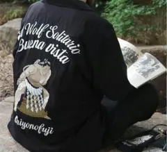 千代の富士×BUENA VISTA　オープンカラーシャツ　ブラック　Mサイズのサムネイル