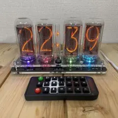 大型ニキシー管置き時計 IN-18 4桁 リモコン付き 大型ニキシー管置き時計 IN-18 4桁 リモコン付き Amazon.co.jp