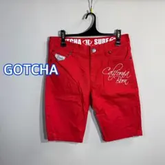 ◾️GOTCHA◾️サーフィン　ハーフパンツ ショートパンツ レッド 刺繍ロゴ:Mのサムネイル