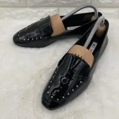 ❤️美品❤️DIANA ダイアナ ローファー 23.5 スタッズ ブラック